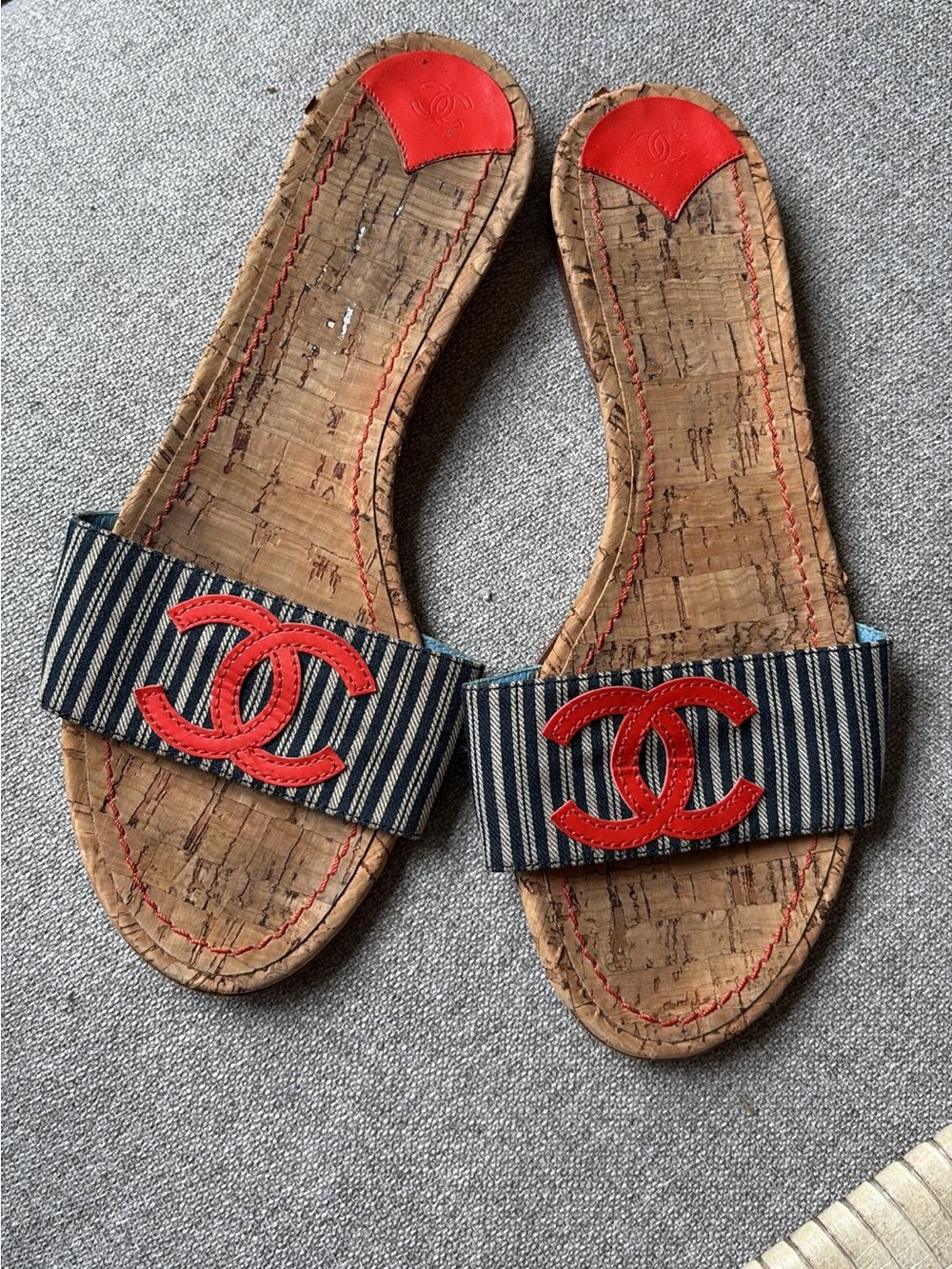 Chanel Cork slides